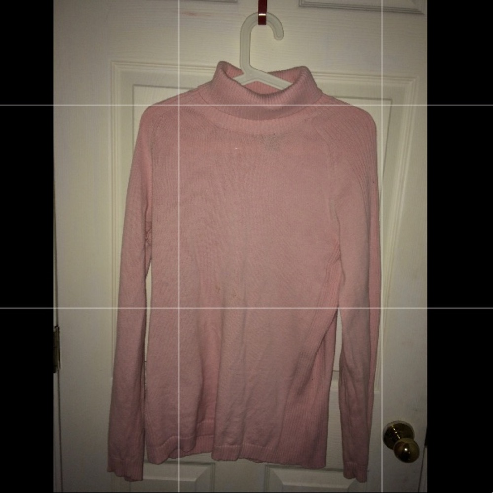Pink turtleneck